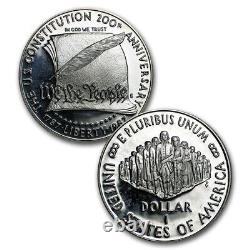 1987 US Constitution Commemorative Set 4 Coin Set BU & Proof (withBox & COA)