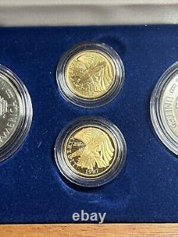 1987 US Constitution Original Government Packing (OGP) Four-Coin Gold & Silver