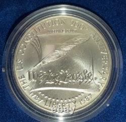 1987 U. S. Constitution Coin Set Gold $5 + Silver $1 with Box & COA