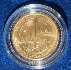 1987 U. S. Constitution Coin Set Gold $5 + Silver $1 with Box & COA