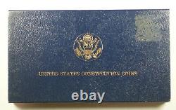 1987 U. S. Mint Constitution $1 Silver & $5 Gold UNC Coin Set- withBox & COA