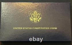 1987 U. S. Mint Constitution Coins Proof Set Silver Dollar & Gold Five Dollar COA
