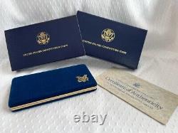 1987 U. S. Mint Constitution Coins Proof Set Silver Dollar and Gold Five Dollar