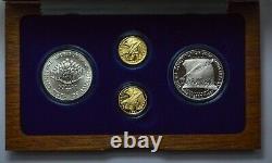 1987 United States Constitution 4 Coin Set 2 Silver Dollars, 2 Gold $5 Proof