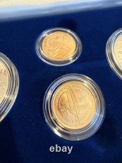 1987 United States Constitution 4 Coin Set 2 Silver Dollars & 2 Gold $5 withCOA