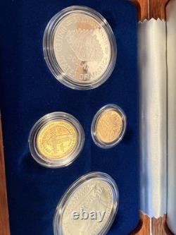 1987 United States Constitution 4 Coin Set 2 Silver Dollars & 2 Gold $5 withCOA