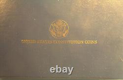 1987 Us Constitution 4 Coin $5 Gold & Silver Dollar Set Proof Box Coa Gem Cond