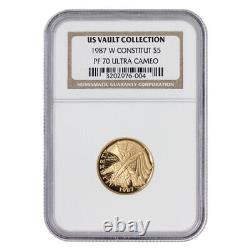 1987-W $5 Gold Constitution Bicentennial Commemorative Proof coin NGC PF70UCAM