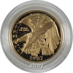 1987 W $5 U. S. Constitution Commemorative Gold Proof Coin Collectible