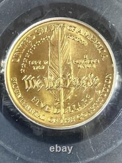 1987-W Constitution $5 Gold Five Dollar Commemorative Gold MS70 PCGS