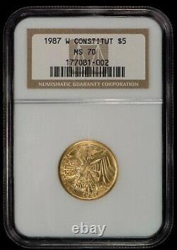 1987-W G$5 US Constitution Commemorative Gold Coin NGC MS 70 SKU-G1010