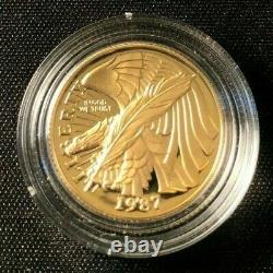 1987-W Gold Coin 1/4 oz $5 Constitution Bicentennial Commemorative Coin BU