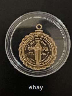 1987-W US Gold $5.00 Constitution Commemorative Coin WithRope Braided Bezel