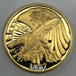 1987-W US Gold $5 Constitution Commemorative Proof Coin