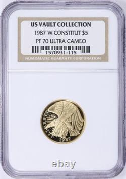1987-W U. S. Constitution Bicentennial Gold $5 NGC PROOF PF70 UC