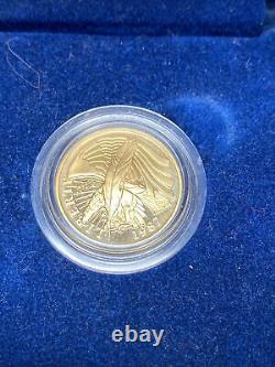 1987 us constitution commemorative 2 coin set Gold $5 Liberty /Silver Proof