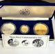 1988 America In Space Gold Silver Bronze 3 Coin Commemorative Set
