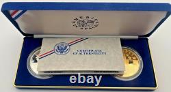 1988 America In Space Gold Silver Bronze 3 Coin Commemorative Set