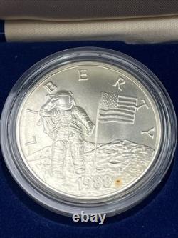 1988 America In Space Gold Silver Bronze 3 Coin Commemorative Set