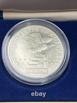 1988 America In Space Gold Silver Bronze 3 Coin Commemorative Set