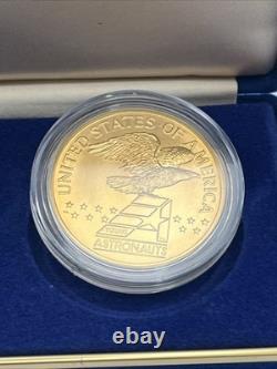 1988 America In Space Gold Silver Bronze 3 Coin Commemorative Set