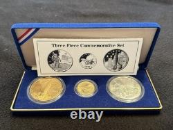 1988 America in Space Young Astronauts Commemorative 3 coin set Gold/Silver