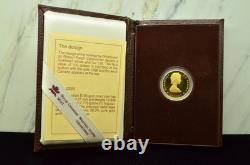 1988 Canada 1/4 oz Proof Gold $100 Commemorative Bowhead Whale OGP COA