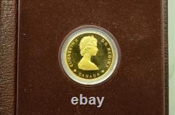 1988 Canada 1/4 oz Proof Gold $100 Commemorative Bowhead Whale OGP COA