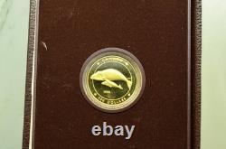 1988 Canada 1/4 oz Proof Gold $100 Commemorative Bowhead Whale OGP COA