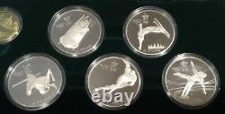 1988 Canada Calgary Olympic PROOF Set 10 Silver $20 Coins & 1/4 oz 1987 GOLD