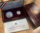 1988 Olympic 2-coin Gold & Silver Commemorative Proof Set With Coa & Box D3