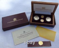 1988 Olympic Commemorative $5 Gold $1 Silver Proof Uncirculated 4 Coin Set Box