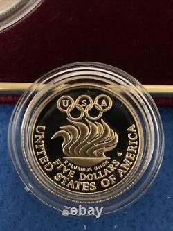 1988 Olympics 2 Coin Gold & Silver Commemorative Set -proof Ogp
