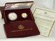 1988 Us Mint Olympic 2 Coin Proof Set $5 Dollar Gold & Silver Dollar Withcoa &box