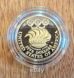 1988 US Olympic Commemorative Proof Set, Gold $5 and Silver $1