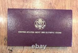 1988 US Olympic Commemorative Proof Set, Gold $5 and Silver $1