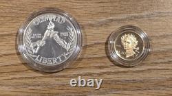 1988 U. S. Mint PROOF OLYMPIC 2 COIN SET $5 GOLD, $1 SILVER withOrig Box & COA