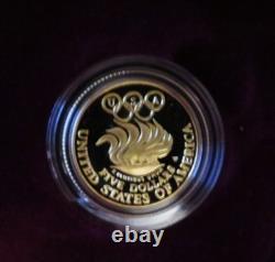 1988 W $5.00 GOLD OLYMPIC LIBERTY PROOF. 24183oz AGW As issued by the US Mint