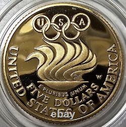 1988 W Liberty Seoul Olympic DCAM Proof Commemorative $5 Gold Coin In Capsule