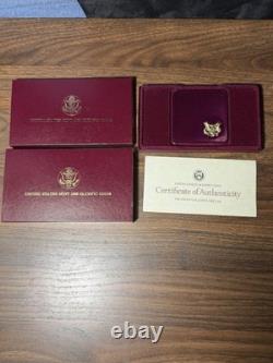 1988-W Olympic $5 Gold Coin Proof Commemorative Case & COA. 2420 oz AGW