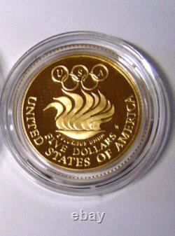 1988-W Olympic Proof $5 Gold Commemorative 0.24187 oz Gold (No Box or COA)