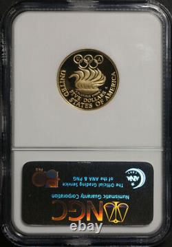 1988-W Olympics Commem Gold $5 Coin NGC PF69 Ultra Cameo Brown Label STOCK