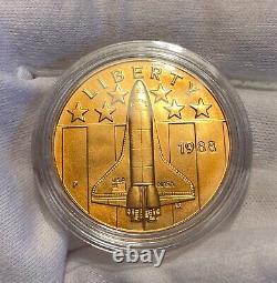 1988 Young Astronauts of America 3-Coin Gold & Silver Commemorative Set With COA