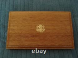 1988-s+w Us Mint Olympic Torch Silver Proof + Liberty Gold Five Dollar Coin Set