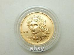 1988 -w $5 Gold Coin Olympic Commemorative Gold Coin Capsuled