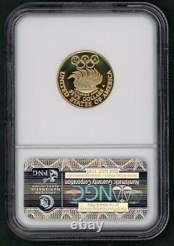 1988-w Olympics Proof Commemorative $5 Gold Coin Graded Ngc Pf 69uc Ak 10/4 A