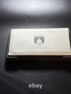 1989 Commemorative US Congressional 3 Coin Proof Set $5 Gold $1 Silver 50 Cent