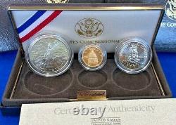 1989 Congressional 200th Anniversary BU Three Coin Set with$5 Gold