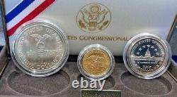 1989 Congressional 200th Anniversary BU Three Coin Set with$5 Gold