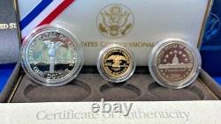 1989 Congressional 200th Anniversary Three Coin Proof Set with$5 Gold